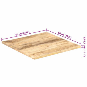Tischplatte Massivholz Mango 25-27 mm 60x60 cm
