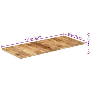 Tischplatte Massivholz Mango 25-27 mm 140x60 cm