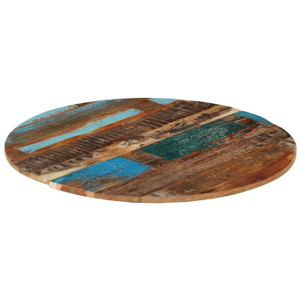 Tischplatte Rund 80 cm 15-16 mm Altholz Massiv