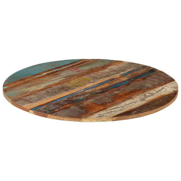Tischplatte Rund 80 cm 15-16 mm Altholz Massiv