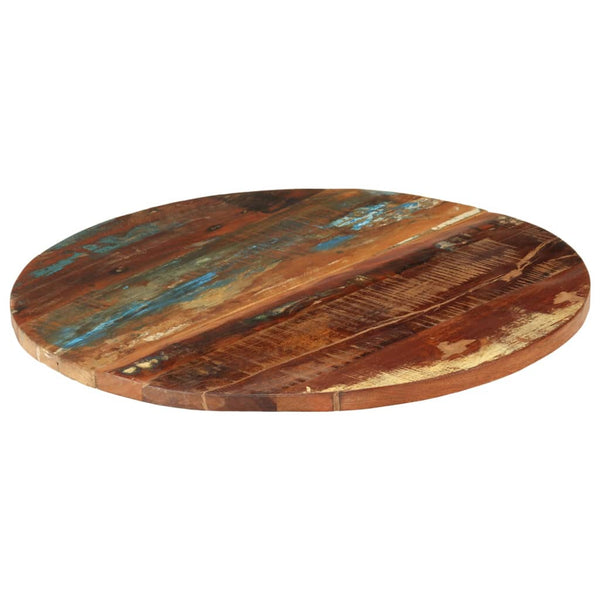 Tischplatte Rund 70 cm 25-27 mm Altholz Massiv