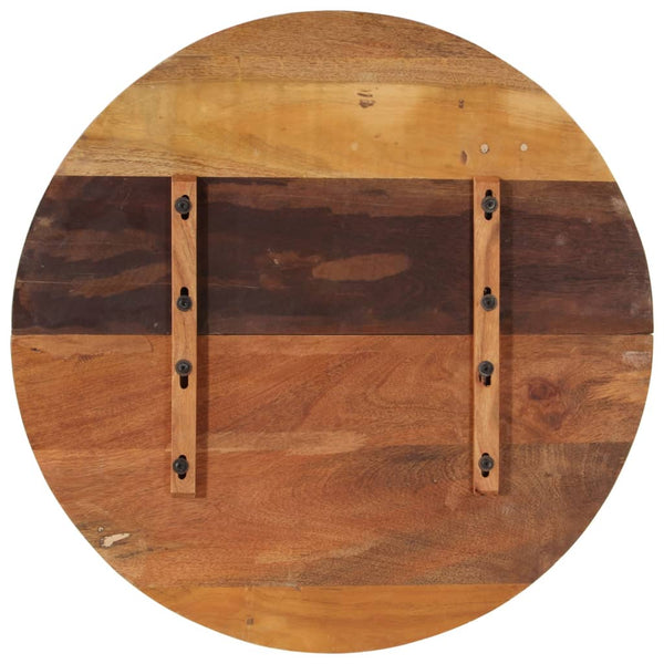 Tischplatte Rund 80 cm 25-27 mm Altholz Massiv