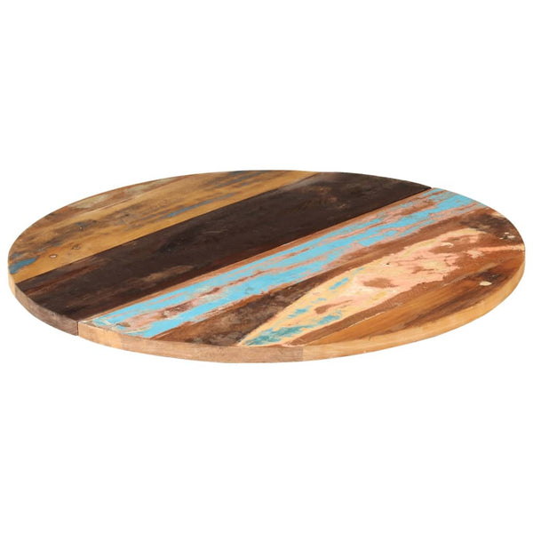 Tischplatte Rund 80 cm 25-27 mm Altholz Massiv