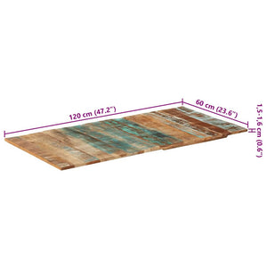 Tischplatte Rechteckig 60x120 cm 15-16 mm Altholz Massiv