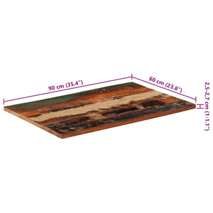 Tischplatte Rechteckig 60x90 cm 25-27 mm Altholz Massiv