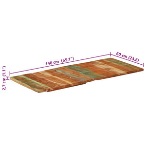 Tischplatte Rechteckig 60x140 cm 25-27 mm Altholz Massiv