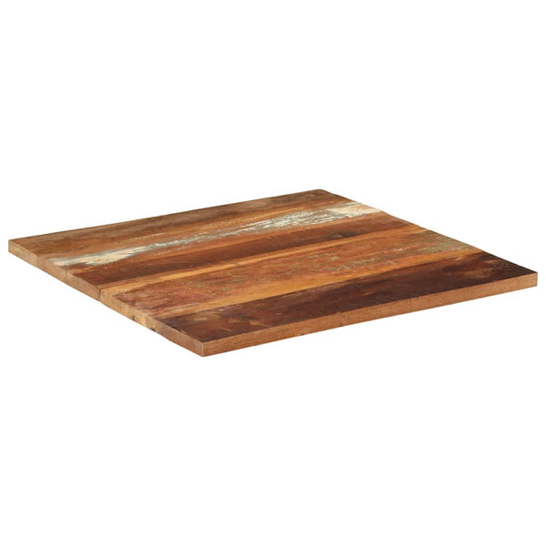 Tischplatte Quadratisch 70x70 cm 25-27 mm Altholz Massiv