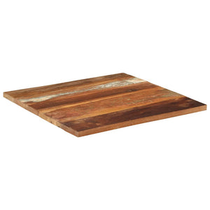 Tischplatte Quadratisch 70x70 cm 25-27 mm Altholz Massiv