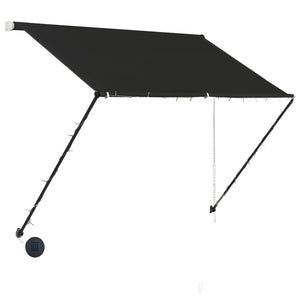 Einziehbare Markise mit LED 100×150 cm Anthrazit