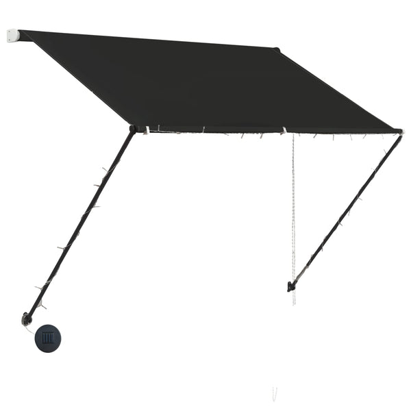 Einziehbare Markise mit LED 100×150 cm Anthrazit