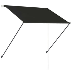 Einziehbare Markise mit LED 100×150 cm Anthrazit