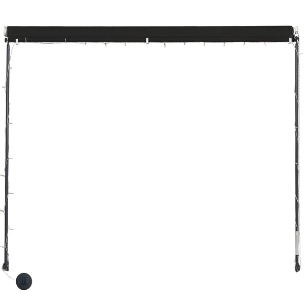 Einziehbare Markise mit LED 100×150 cm Anthrazit