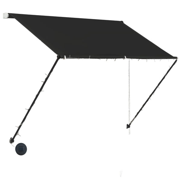 Einziehbare Markise mit LED 200×150 cm Anthrazit
