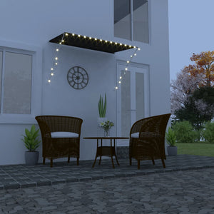 Einziehbare Markise mit LED 200×150 cm Anthrazit