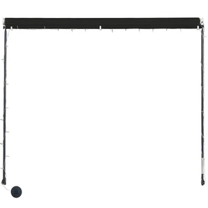 Einziehbare Markise mit LED 400×150 cm Anthrazit