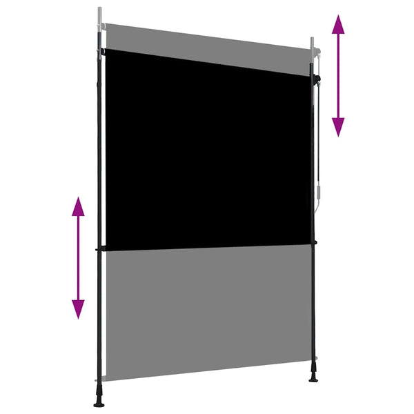 Außenrollo 150 x 270 cm Anthrazit