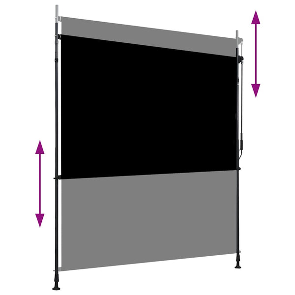 Außenrollo 200 x 270 cm Anthrazit