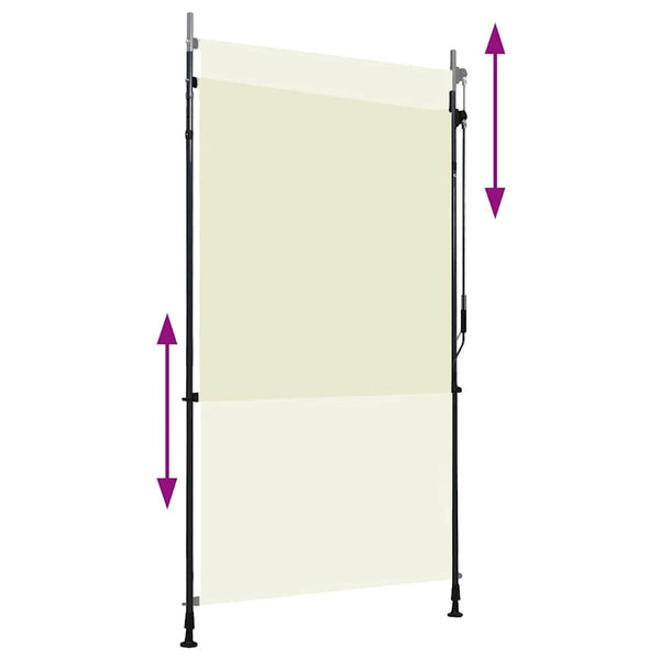 Außenrollo 120 x 270 cm Creme