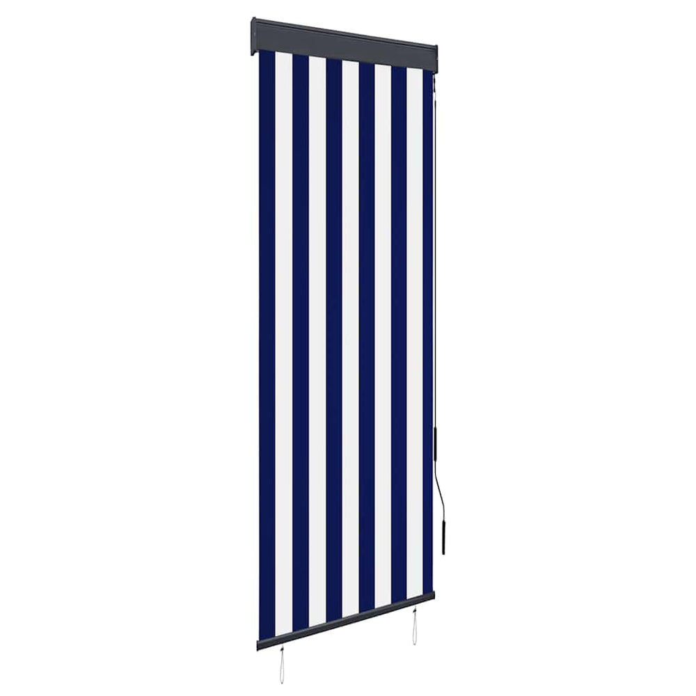 vidaXL Store d'extérieur 60 x 250 cm bleu et blanc