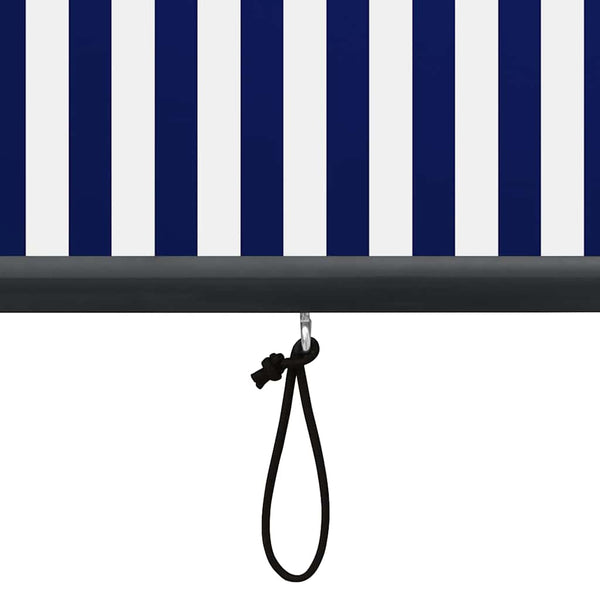 Außenrollo 60 x 250 cm Blau und Weiß