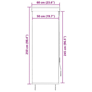 Außenrollo 60 x 250 cm Blau und Weiß