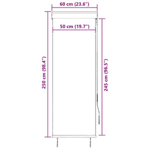 Außenrollo 60 x 250 cm Orange und Braun