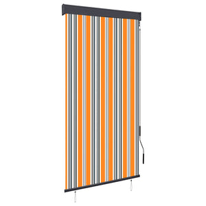 Außenrollo 80 x 250 cm Gelb und Blau