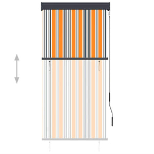 Außenrollo 80 x 250 cm Gelb und Blau