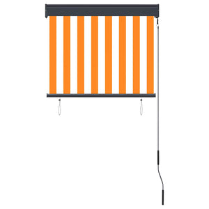 Außenrollo 80 x 250 cm Weiß und Orange