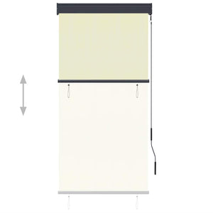 Außenrollo 80 x 250 cm Cremeweiß
