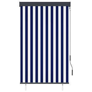 Außenrollo 100 x 250 cm Blau und Weiß