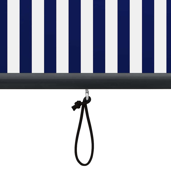 Außenrollo 100 x 250 cm Blau und Weiß
