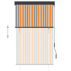 Außenrollo 100 x 250 cm Gelb und Blau