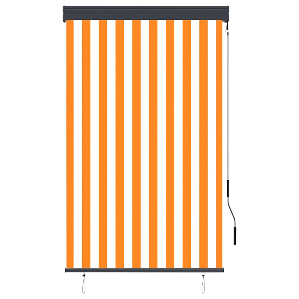 vidaXL Store d'extérieur 100 x 250 cm Blanc et orange