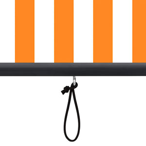 Außenrollo 100 x 250 cm Weiß und Orange