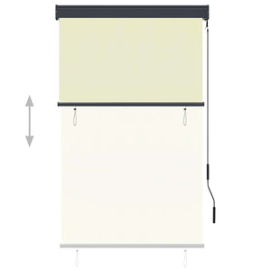 Außenrollo 100 x 250 cm Cremeweiß