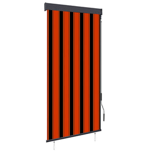Außenrollo 100 x 250 cm Orange und Braun