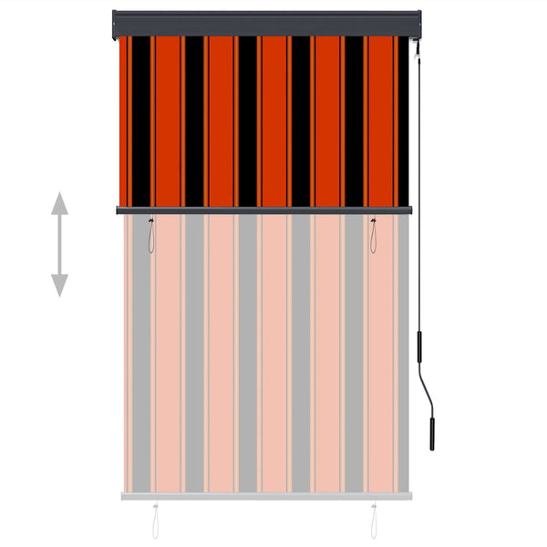 Außenrollo 100 x 250 cm Orange und Braun