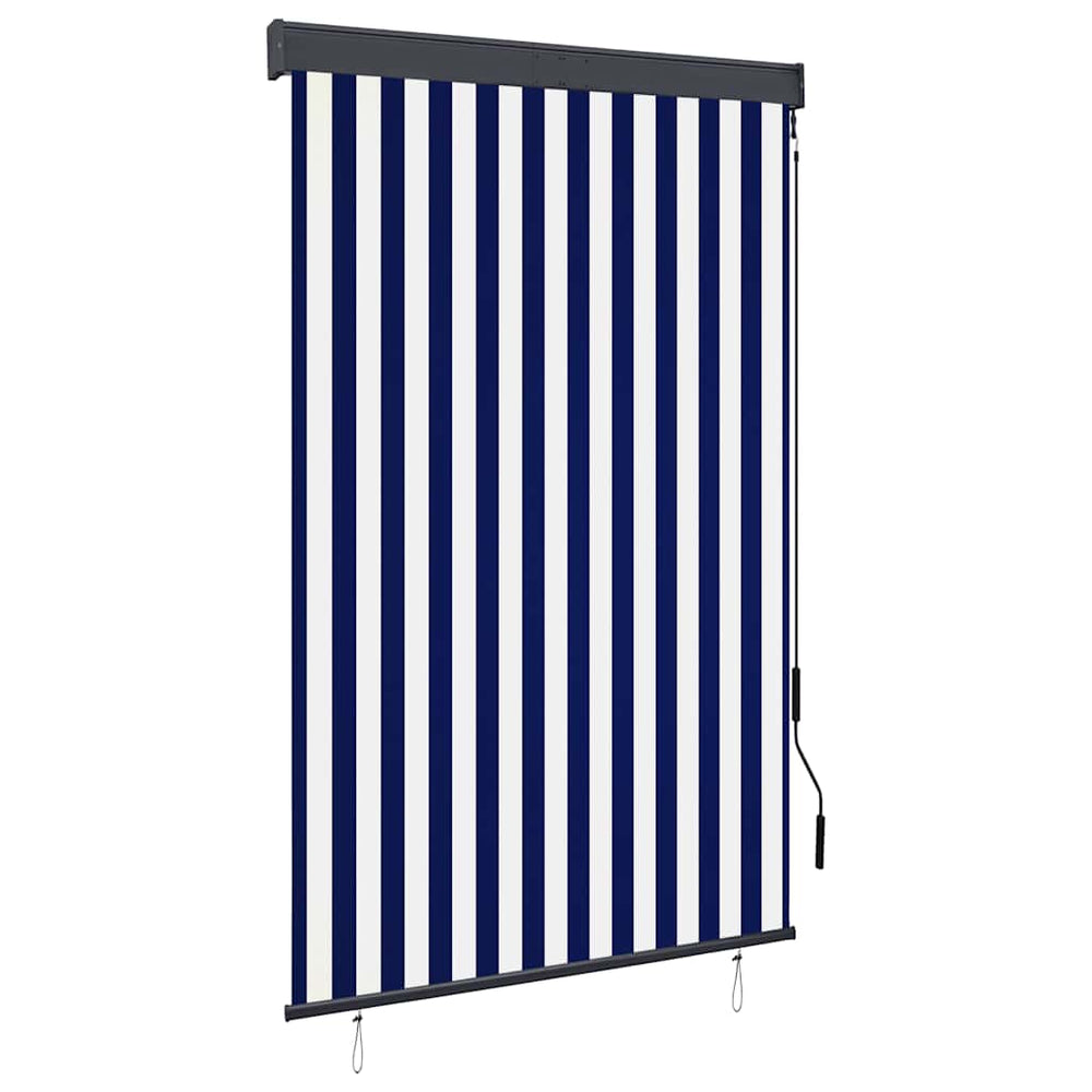 vidaXL Store extérieur 120 x 250 cm Bleu et Blanc