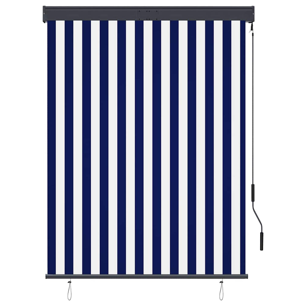 vidaXL Store extérieur 120 x 250 cm Bleu et Blanc