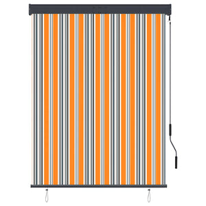 Außenrollo 120 x 250 cm Gelb und Blau