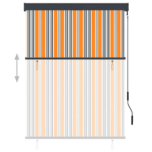 Außenrollo 120 x 250 cm Gelb und Blau