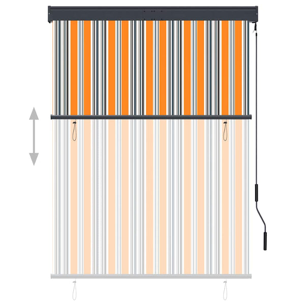 Außenrollo 120 x 250 cm Gelb und Blau