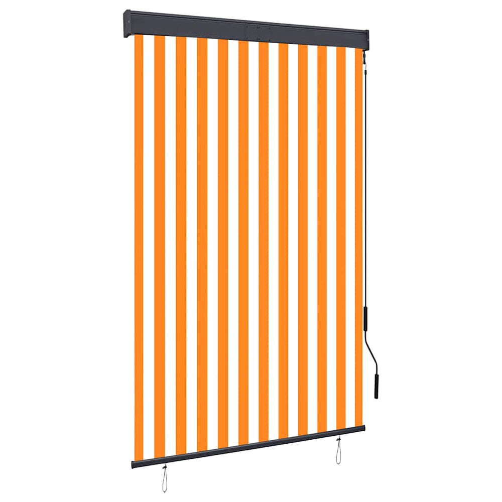 vidaXL Store Enrouleur d'Extérieur 120 x 250 cm Blanc et Orange