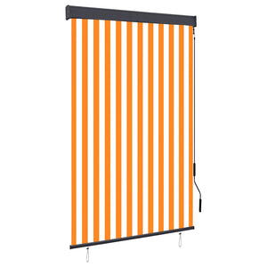 Außenrollo 120 x 250 cm Weiß und Orange