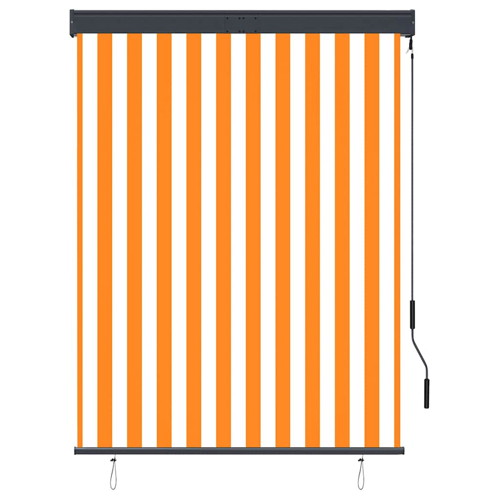vidaXL Store Enrouleur d'Extérieur 120 x 250 cm Blanc et Orange