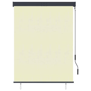 Außenrollo 120 x 250 cm Cremeweiß