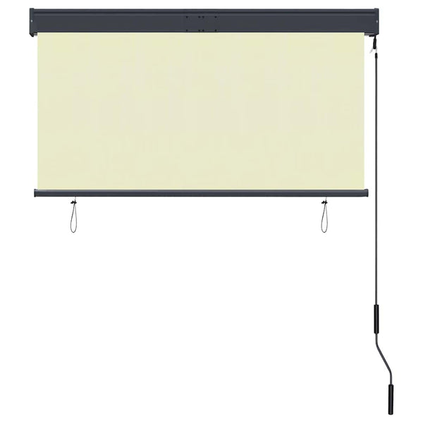 Außenrollo 120 x 250 cm Cremeweiß
