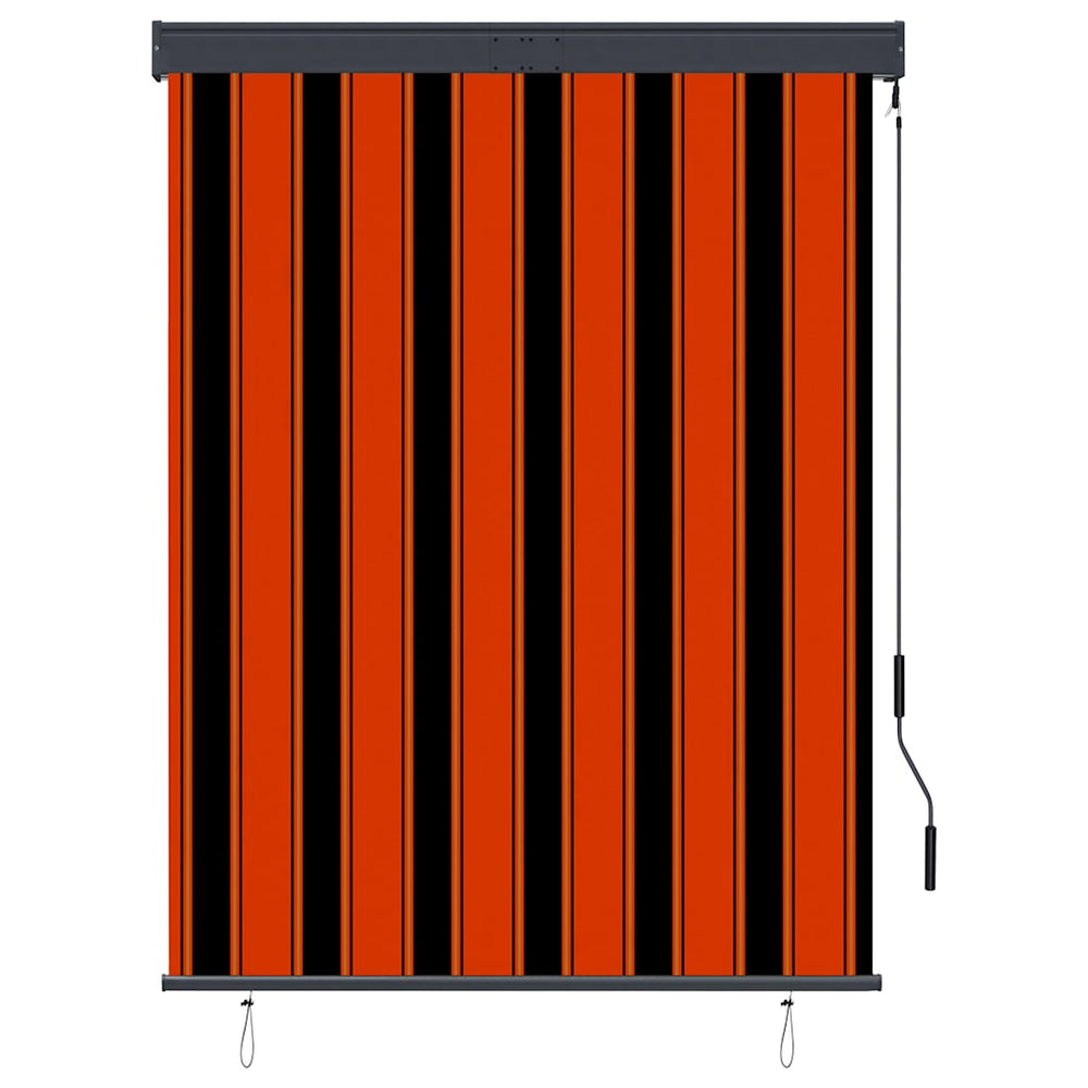vidaXL Store enrouleur d'extérieur 120 x 250 cm orange et marron
