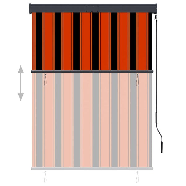 Außenrollo 120 x 250 cm Orange und Braun